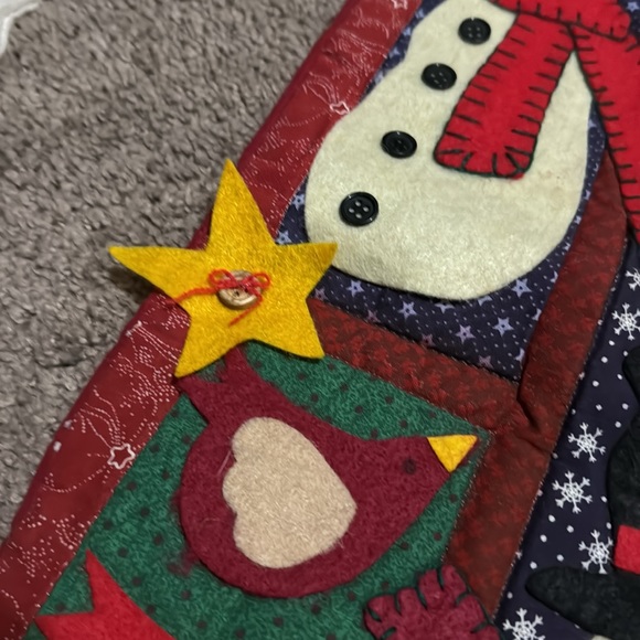 Snowman Hanging Decor-Felt and Cloth-EUC - Picture 4 of 9